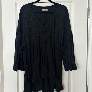 We The Free Navy Bell Sleeve Tunic